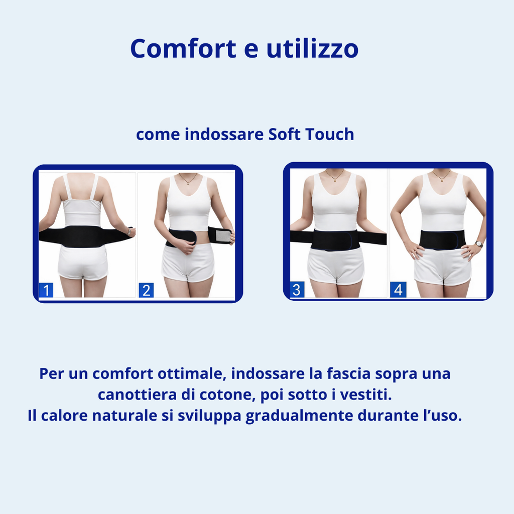 Soft Touch – Fascia Lombare Auto riscaldante Unisex