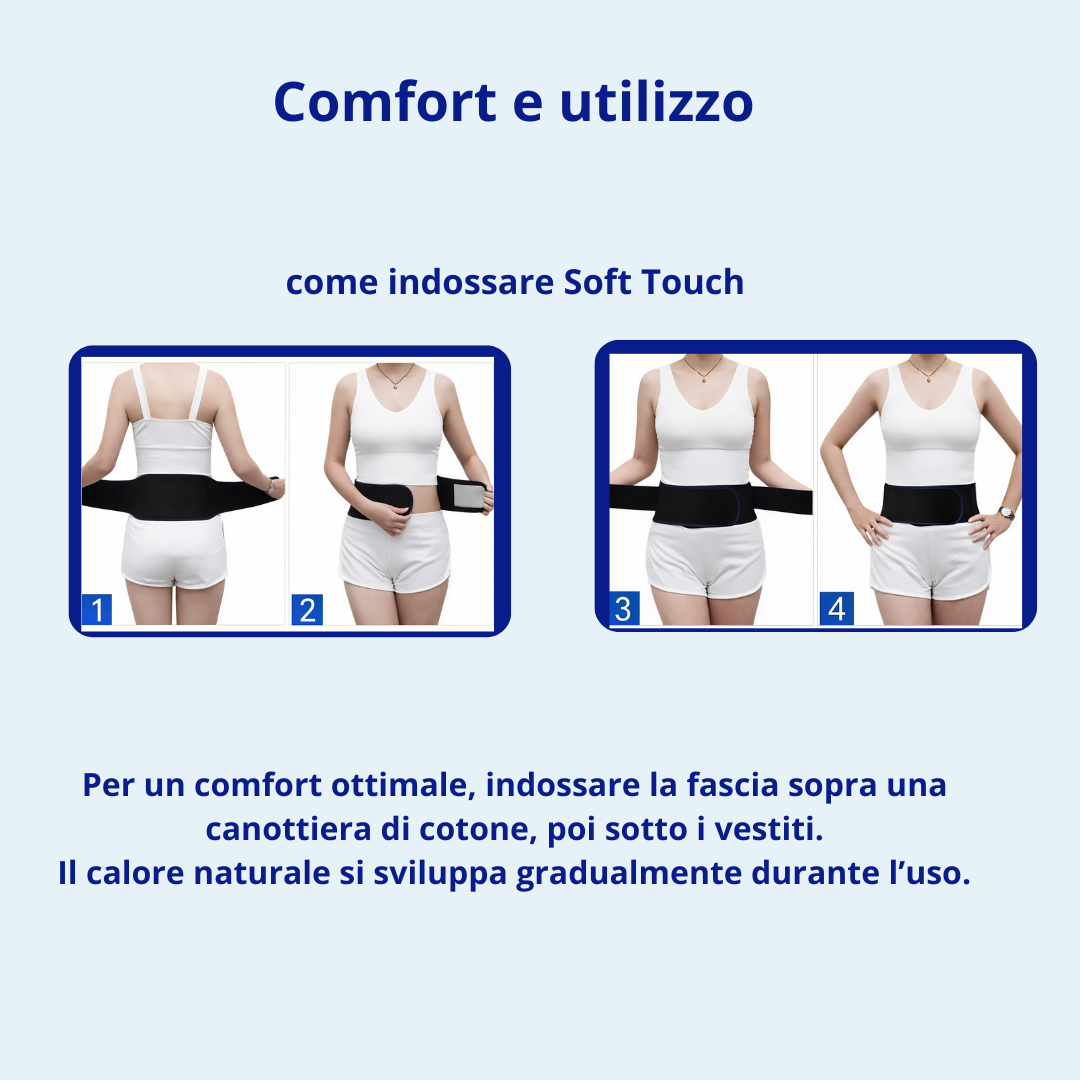Soft Touch – Fascia Lombare Auto riscaldante Unisex